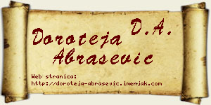 Doroteja Abrašević vizit kartica